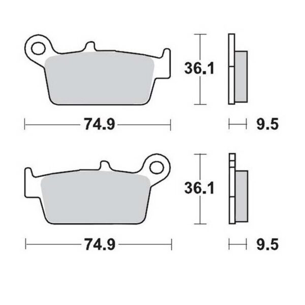 MMT Nitro Brake Pad Rear CR87-01 KX95-,, RM96-,, YZ+F98-02-24846