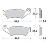 MMT Brake Pad Front YZ+F98-07 CR+F95-,, KX+F94-,, RM+Z96--0