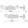 MMT Brake Pad Rear KX80/85 97-,, RM85 05-,, Race-0