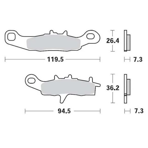 MMT Nitro Brake Pad Front KX80/85 97-,, RM85 05-,,-0