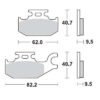 MMT Brake Pad Front DS650 01-,, ATV Race-0