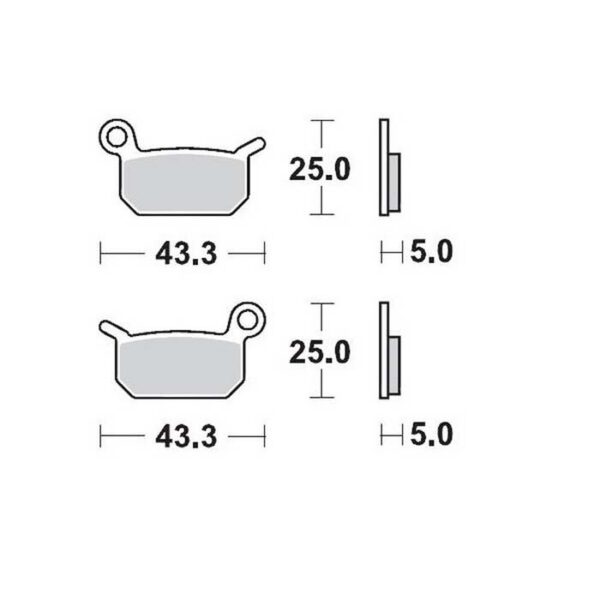 MMT Nitro Brake Pad Rear SX65 04-08 SX50 Front + Rear-24889