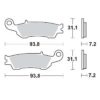 MMT Brake Pad FRONT YZ 08-,, YZ250F 07-,, YZ450F 08-,, Race-0