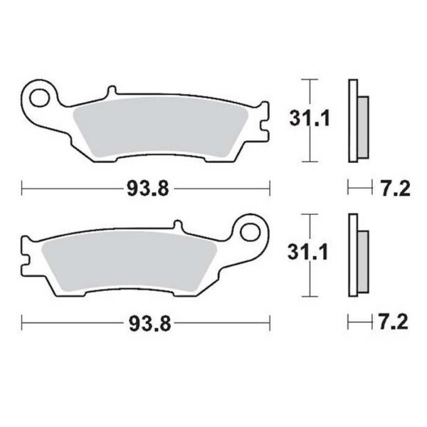 MMT Nitro Brake Pad Front YZ 08-,, YZ250F 07-,, YZ450F 08-,,-24894