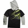 Fox boys slicker 2fer Hoody black-0
