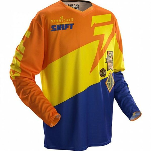 Shift faction slate jersey org/blue maat L-0