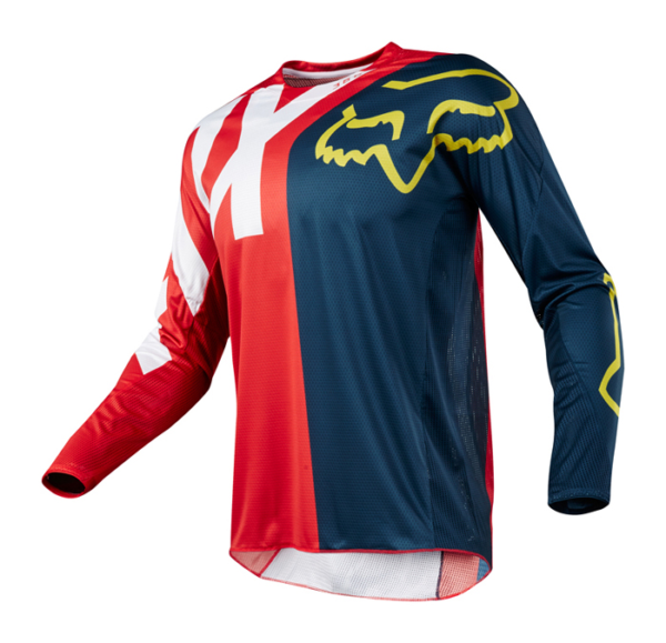 Fox Cross Shirt 2018 360 Preme - Navy / Rood-30913