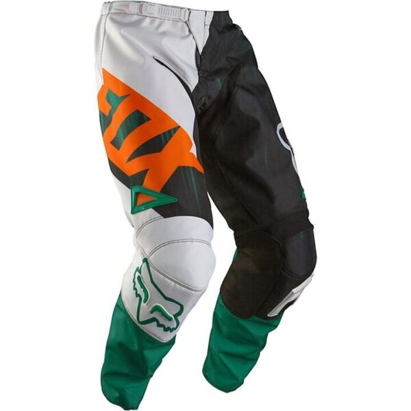 fox yth 180 vandal pant green/orange-0