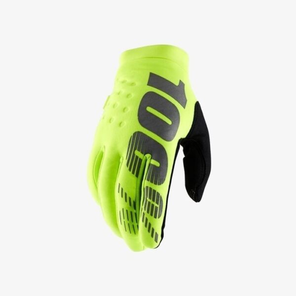 100% Brisker handschoenen fluor geel-0