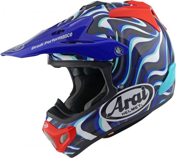 Arai Mx-v evo helm, stream blue
