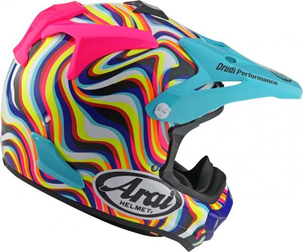 Alternative view of Arai Mx-v evo, stream pink